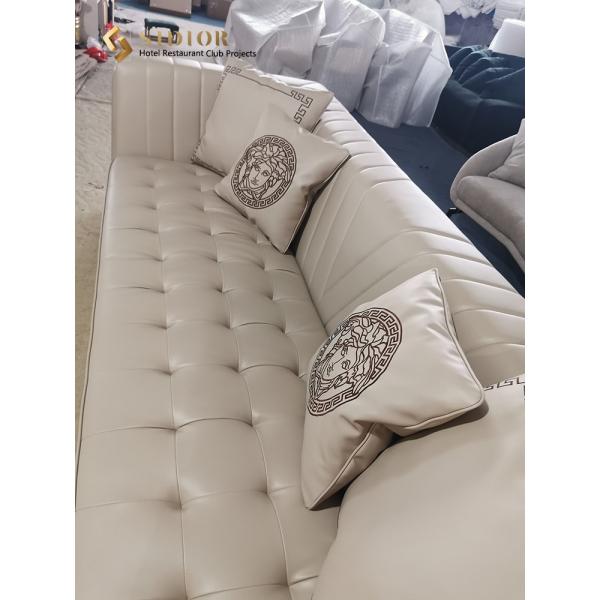 Leisure sofa, Lobby Sofa, Hotel Sofa, Villa Sofa, PU Leather Upholstery, High Density Foam, Stainless Steel Base