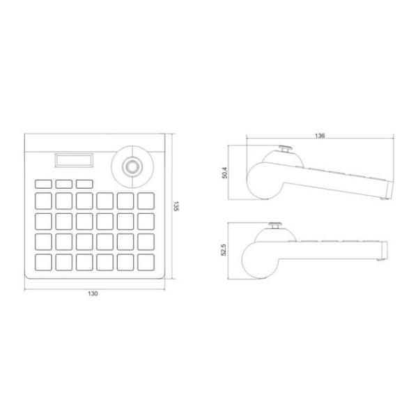 3D 3 Axis Joystick Keyboard Controller For Cctv Ptz Cameras Onvif 2.4 Protocol