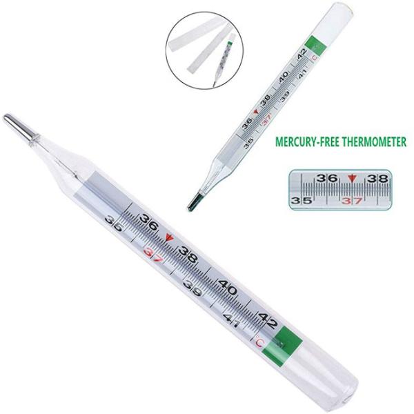 Hospital Oral Armpit Glass Thermometers Clinical Mercury Thermometers Medium Size