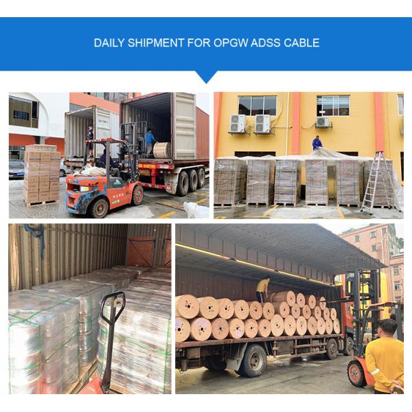 Le câble de fibre optique aérien composé OPGW 48/96 creuse le mode unitaire