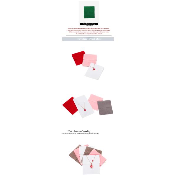 OEM Discrète Supply Poches de bijoux de velours légers pour les boucles d'oreilles Studs fille