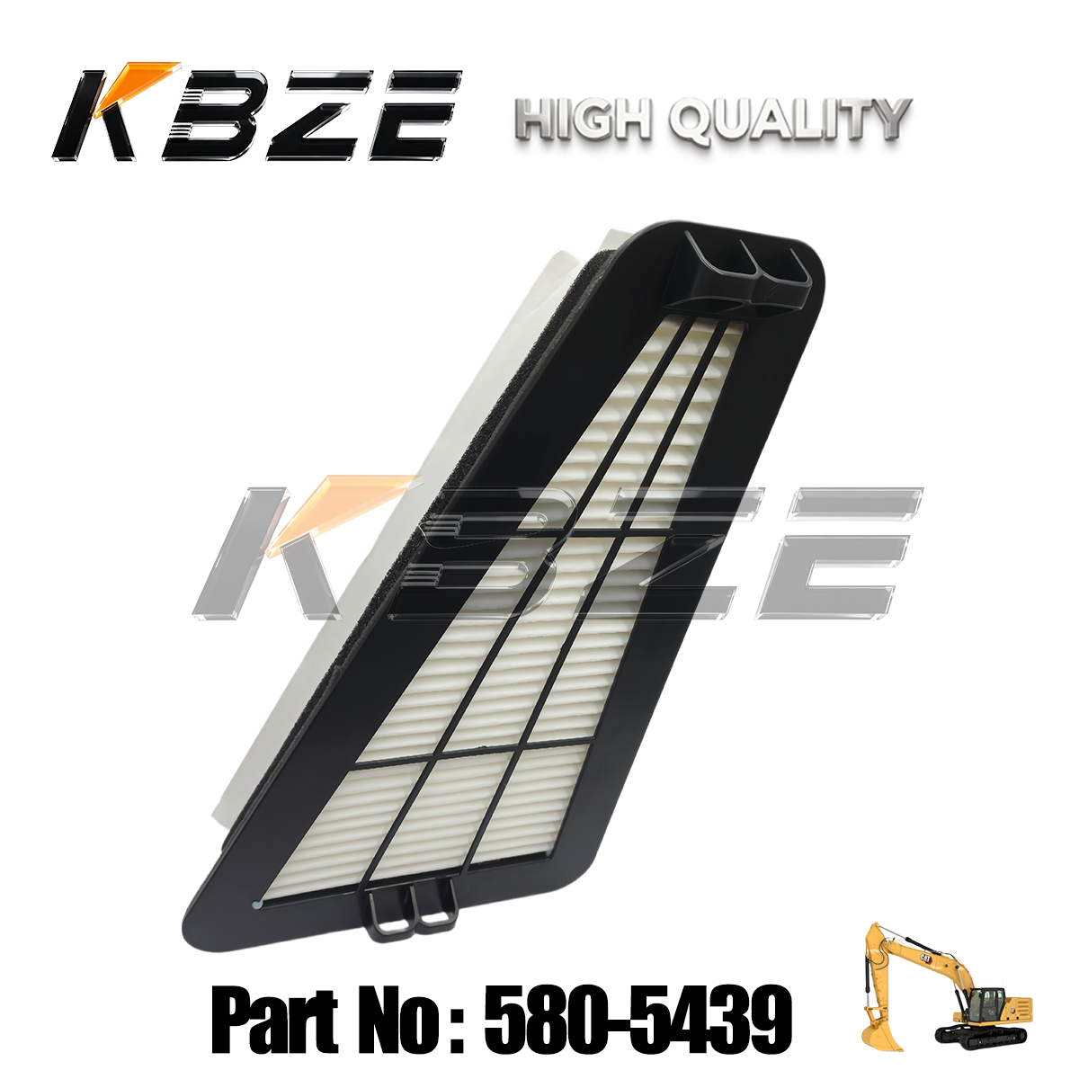 KBZE TOP QUALITY 580-5439 CABIN AIR FILTER REPLACEMENT FOR  EXCAVATOR  E325, E326, E330, E349