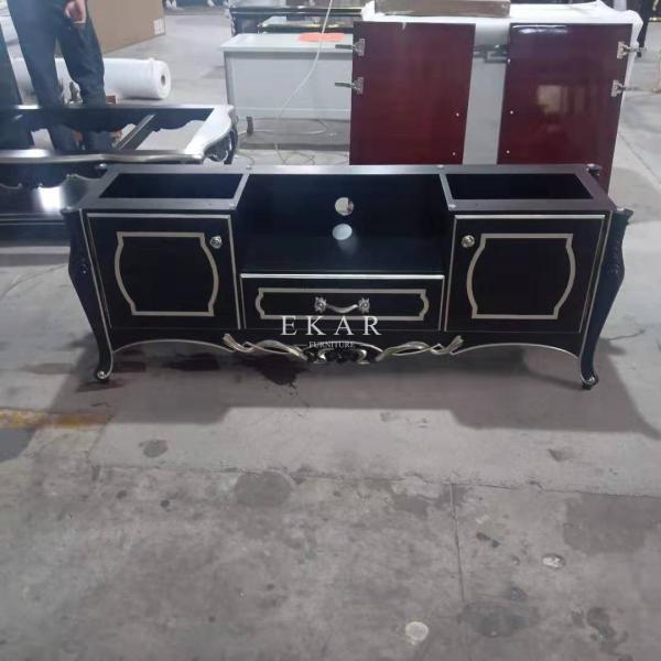 High End TV cabinet French Style Classic Wooden Tv Stand