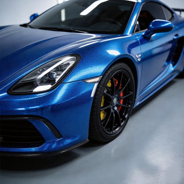 Glossy TPU Color Changing Film Azure Stone Blue UV Protection Car Wrap