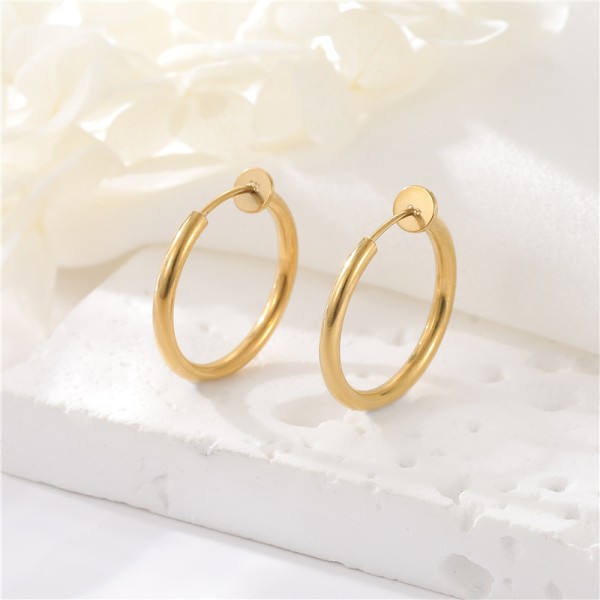 Wholesale Fashion Gold Plated Stainless Steel Spring Ear Clips No Piercings Required Premium Look Suitable for Both Men Women