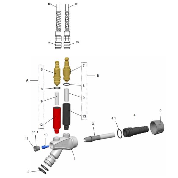 Inyector de polvo OptiFlow IG06 para máquinas de recubrimiento de polvo Gema