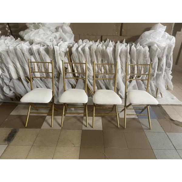 Commercial Folding Chiavari Dining Chair For Wedding With Cushion