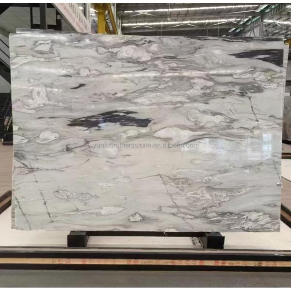 Modern Ink Painting Marble Big Slab Honed Grey Wall Panel and Kitchen Countertop Tile