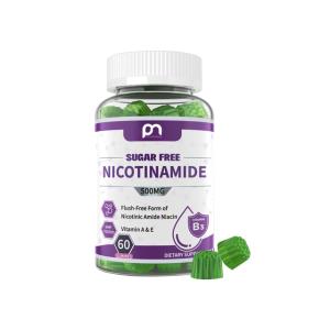 Health Glow Sugar-Free Niacinamide 500mg Gummies | Flush-Free B3 + Collagen | 60