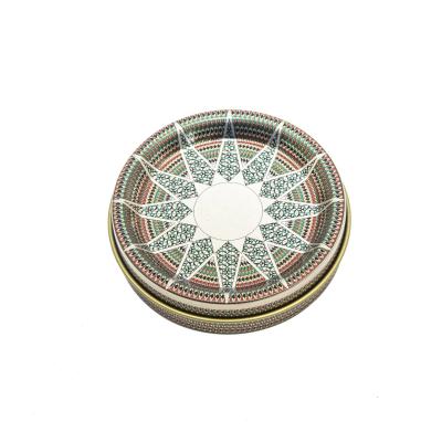 Floral Tea Saffron Tin Box Jar Container Food Grade Tea Packaging