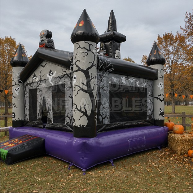 Commercial Halloween Haunted Castle Inflatable Bounce House for Holiday Festivals Event Rentals and Family Entertainment Centers