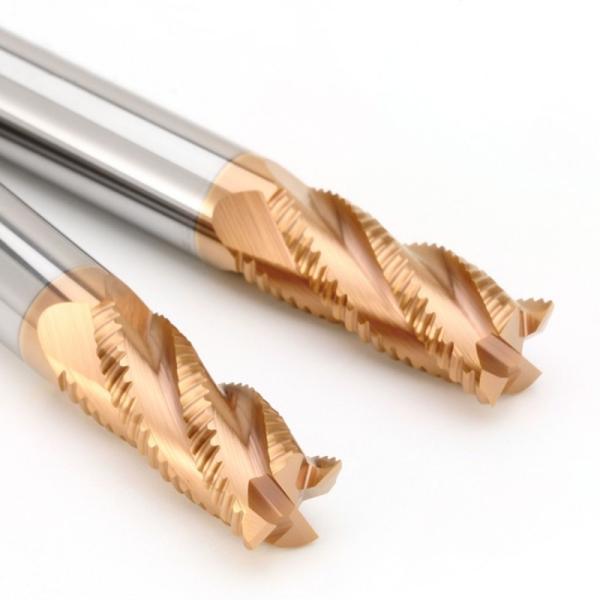HRC58 Solid Carbide Roughing End Mill Cutter Nano Coating For Steel