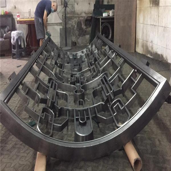 stainless steel curved panel decorative curved screen for room partition