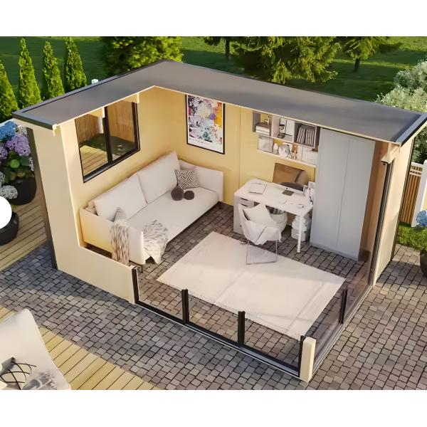 DIY Customized Modern Artist Prefab Garden Studio With Aluminum Alloy Glass Window