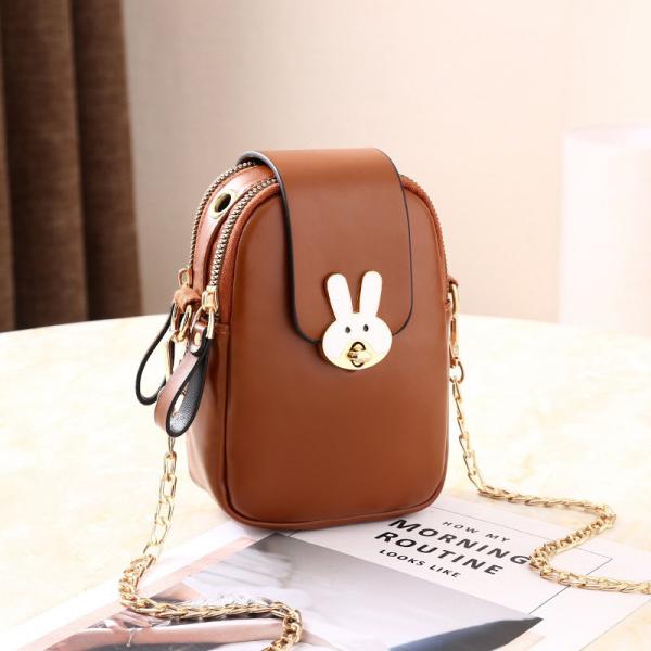 2024 Phone Women Leather Bag Lady Style with Crossbody Design and Pearl Tassel Detail