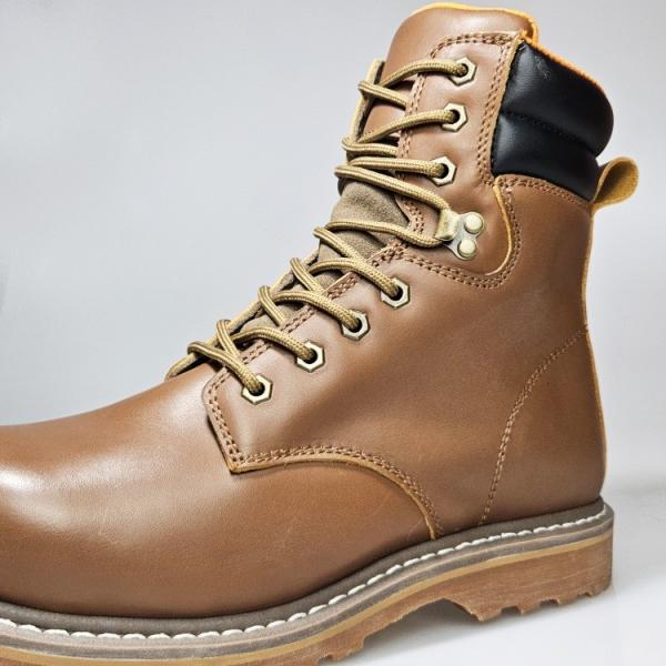 Full Grain Leather Standard Length Lace Goodyear Hazard Resistant Boots Electric Shock Resistant Rubber Outsole