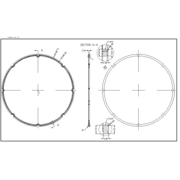 206 мм Диаметр Круглый модульный объектив для высокого света НЛО объектив 90 градусов φ206 мм ПК светодиодный объектив
