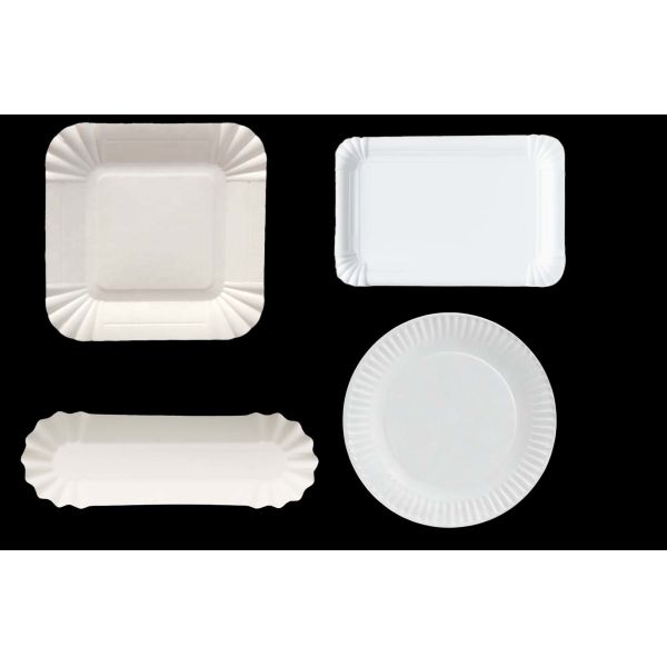 Heavy Duty White Paper Plates Compostable Disposable Tableware Perfect for Catering Food Trucks Festivals and Corporate Events