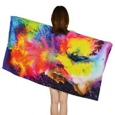 serviette de plage mince libre de Microfiber du sable 40x70 pour la piscine