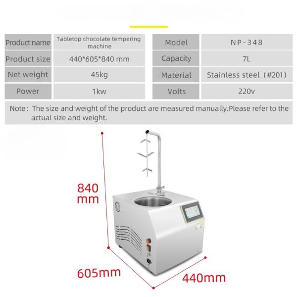 45KG Net Weight Electric Chocolate Melting Pot Machine for Raw Material Processing