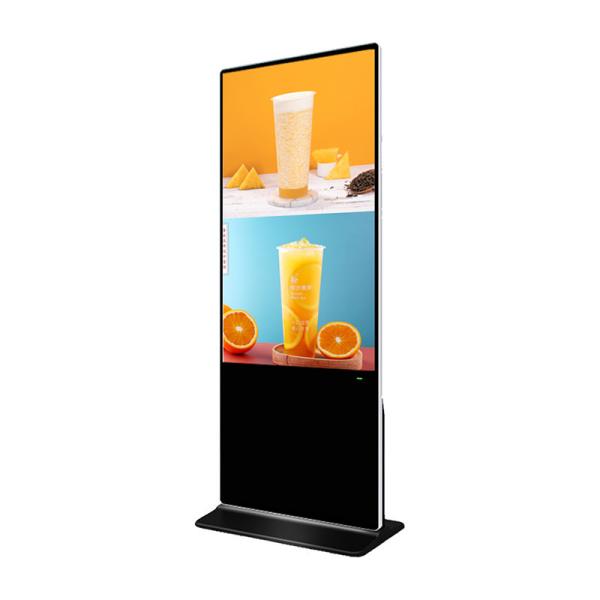 8 Array Mic 75 Inch Vertical Interactive Totem LCD Digital Signage Android Operating System