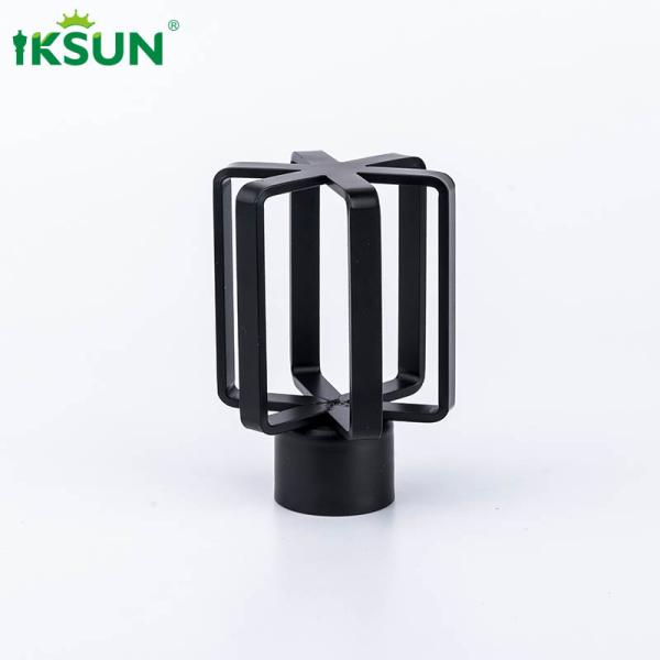 22ft Aluminium Curtain Rod Finials Black Extendable For Decoration