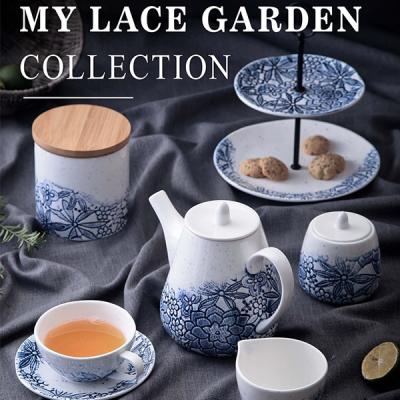 FDA On Glazed 220ml Drinkware Antique Porcelain Tea Party Sets