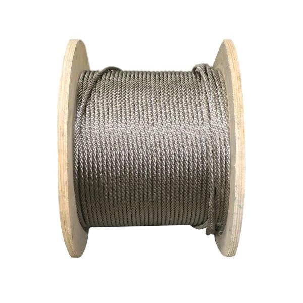 1960 Strength 304 Stainless Steel Wire Rope 7*7 Structure 1.5mm Clothes Line 1.67kn Breaking Force