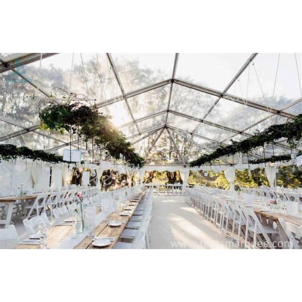 Outdoor Aluminum Framed Clear Span Tent Building hard sandwich wall