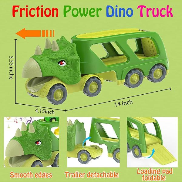 18M Kids Toddler Friction Power Dino Car Toy Perfeito Natal Presente Surpresa de Aniversário
