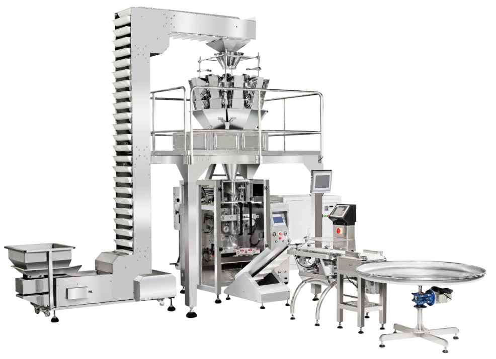 LC-520A VFFS Packaging Machine vertical form fill seal system ideal for packaging snacks grains coffee and other food products