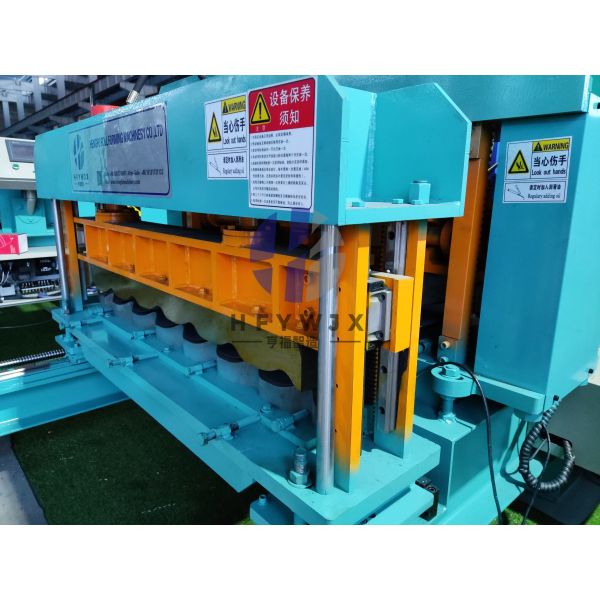 1100 Glazed Tile Roof Sheet Roll Forming Machine with Hydraulic Cutting System 16 Stands