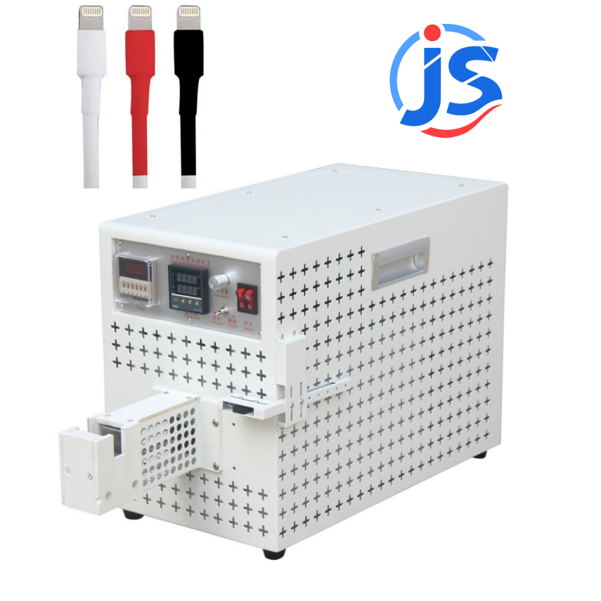 JunSheng Automatic Wire Heavy Wall Heat Shrink Tubing Machine with Resistance Wire Heating, High-Speed Fan, and Adjustable Temperature Control