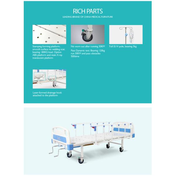 Metal 5 Functions Care Manual Bed For Medical Use