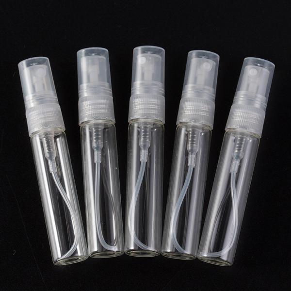 2ml 3ml 5ml 10ml Mini Small Empty Clear Glass Perfume Bottles with Luxury Round Pen Spray Design and Screen Printing Logo