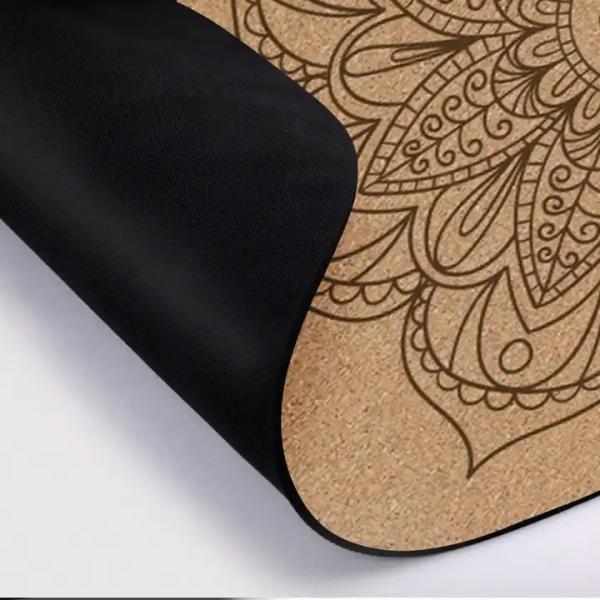 Marble Round Cork Eco Rubber Custom Manufacturer Anti Slip Custom Design Printed Yoga Mat for Fitness Gym Pilates