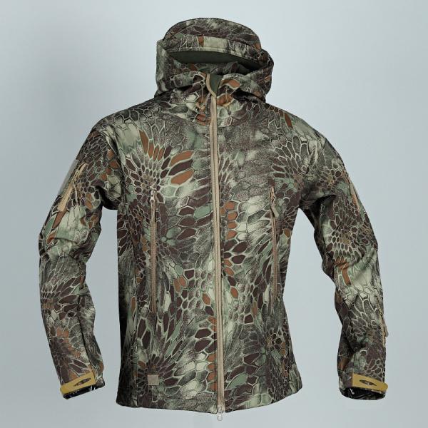 Outdoor Tactical Fleece Hardshell Jacket Autumn And Winter Plus Fleece Windproof Riding Jacket Waterproof