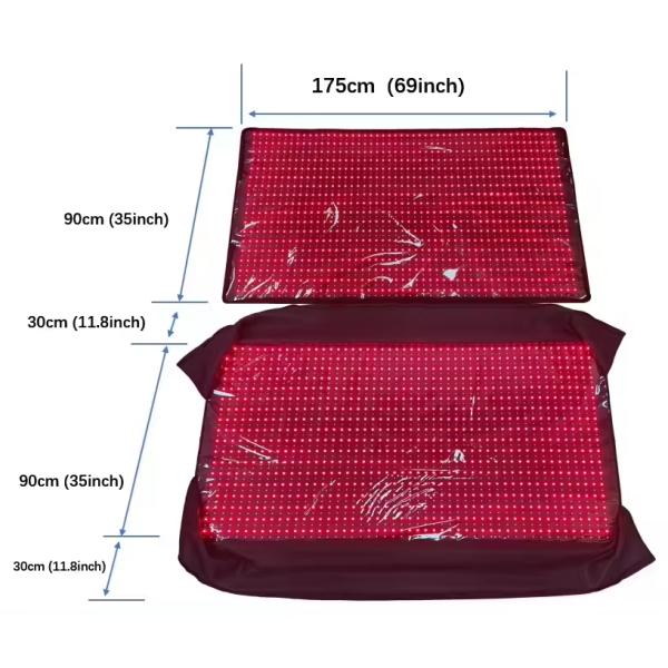 Инфракрасный и красный свет терапии Мат Покрывало для похудения Красный свет терапии Мат 660nm 850nm