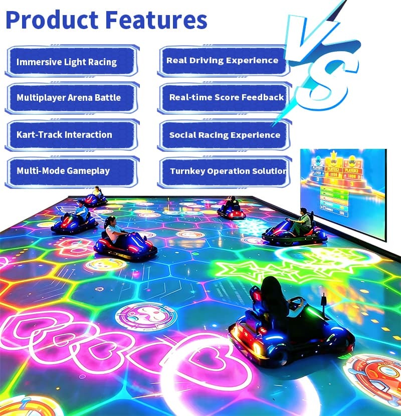 Immersive Go Karting Interactive Light Racing Real Driving Experience for Holiday Resort