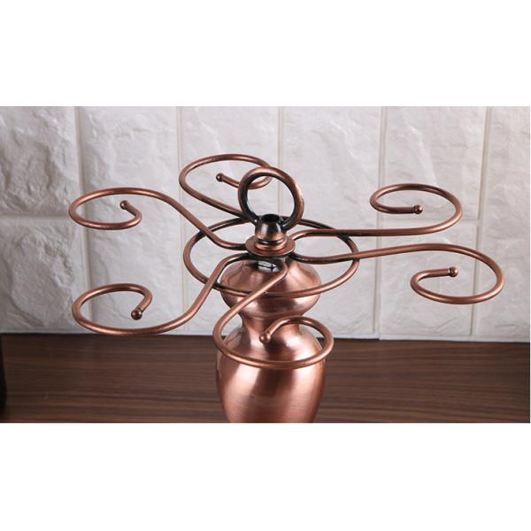 Detachable 600G Wine Glass Tree Stand Six Hooks Stainless Steel Glass Holder