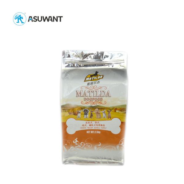 Saco inferior liso do zíper plástico dos alimentos para animais de estimação para o cão Cat Chicken Bird Rabbit Food