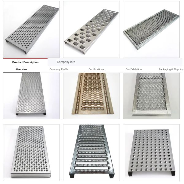Diamond Grip Strut Perforated Grating for Anti Slip Walkway Safety Plank Floor Stair Treads