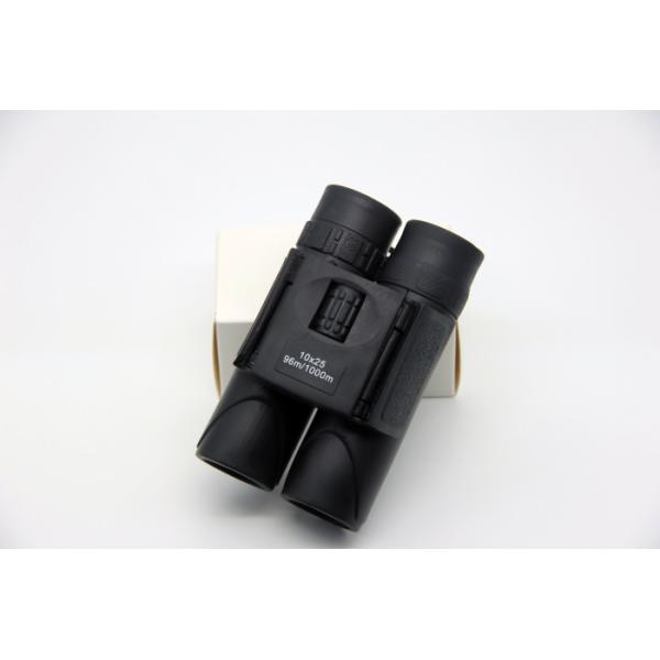 Foldable 10x25 Lightweight Travel Binoculars 288ft / 1000yds Blue Film Lens Coatings