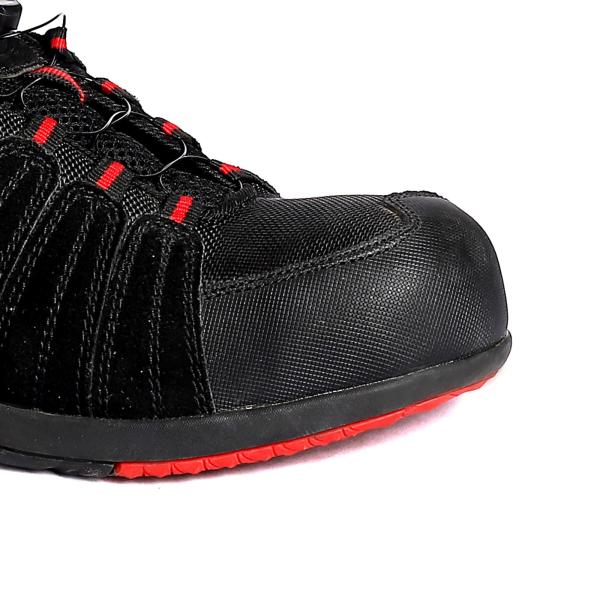 Steel Toe and Plate Standard Protective Shoes with Low Top and Suede Cow Leather Mesh Upper Material Design