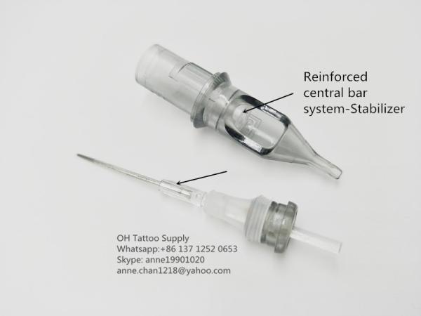 Membrane System High Resiliency Silicone Rebound And Reinforced Central Bar System Tattoo Needle Cartridges
