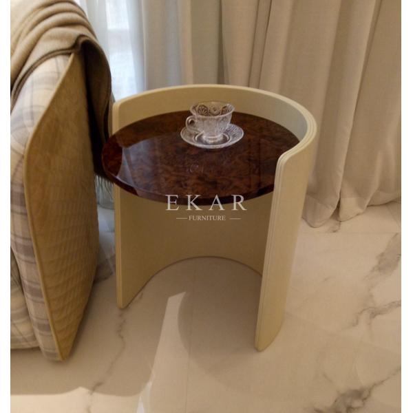 Round Living Room Modern Side Metal End Table W003H6B