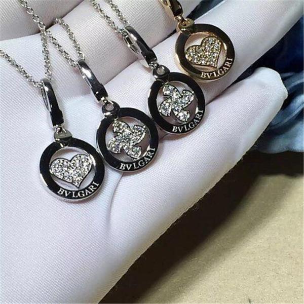 Real low price and high quality jewels B diamond  necklace 18k gold white gold yellow gold rose gold diamond  necklace