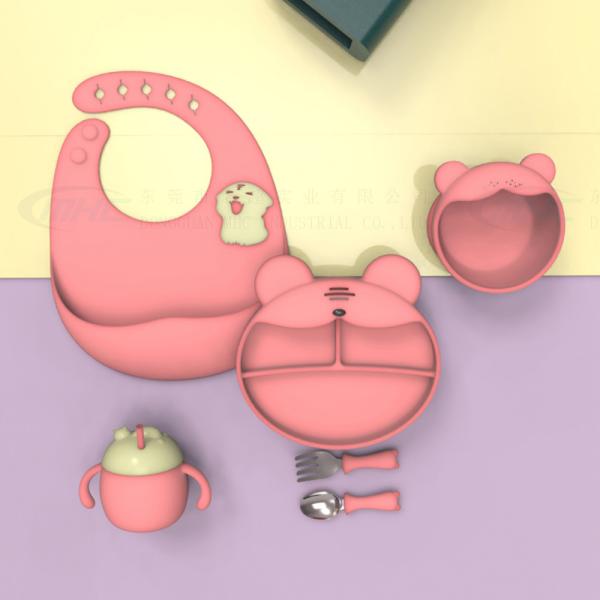 MHC 4 Months Baby Feeding Cup with Straw 50 Pieces Dish and Handles Gift Set