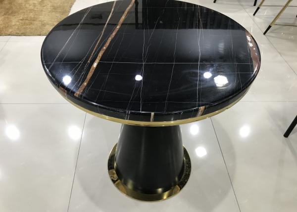 Modern Minimalist 70cm Stainless Steel Marble Coffee Table