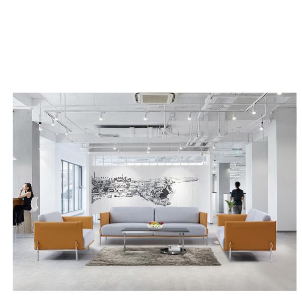 classique moderne: espace de travail partagé meubles canapé long